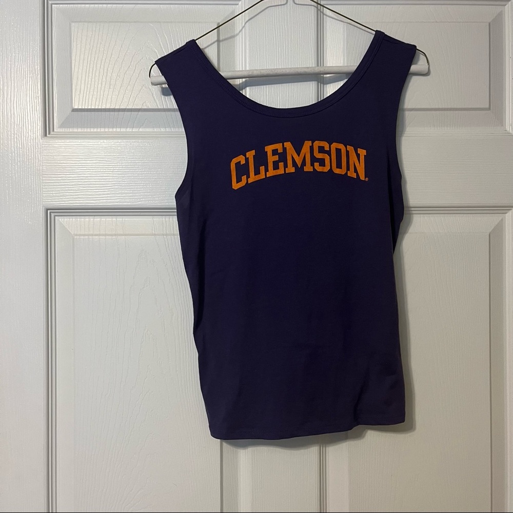 Clemson Tie-back Tank Top